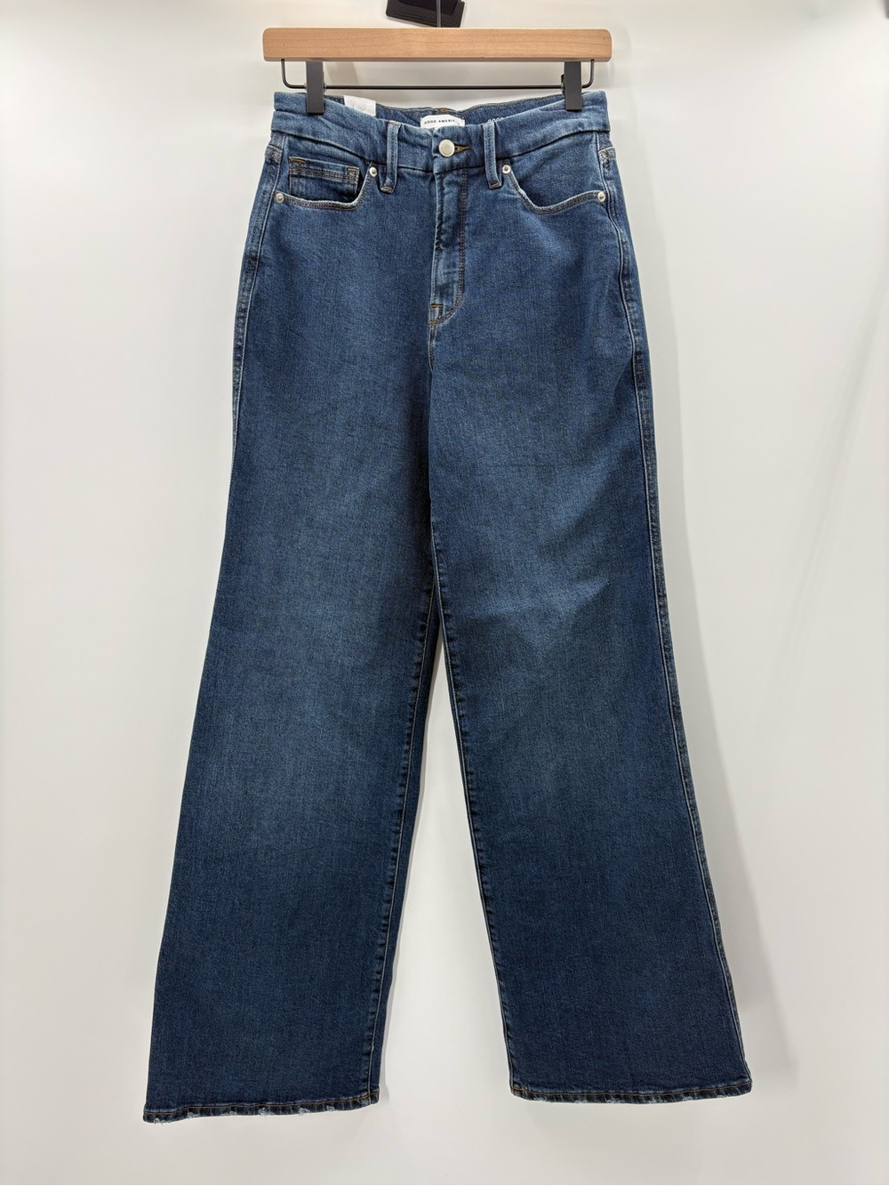 Good American Good Skate High Rise Wide Leg Jeans 34” Inseam Size 4/27, NWT - Picture 10 of 16
